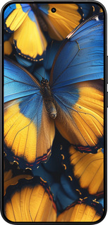 Силиконовый чехол Желто-голубые бабочки для Xiaomi 15T Pro 5G - 6046u-4097 изображение 
