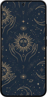 Силіконовий чехол Celestial Harmony: Sun & Moon Gold Mystic Pattern для Xiaomi 15T Pro 5G - 6778u-4097 изображение 