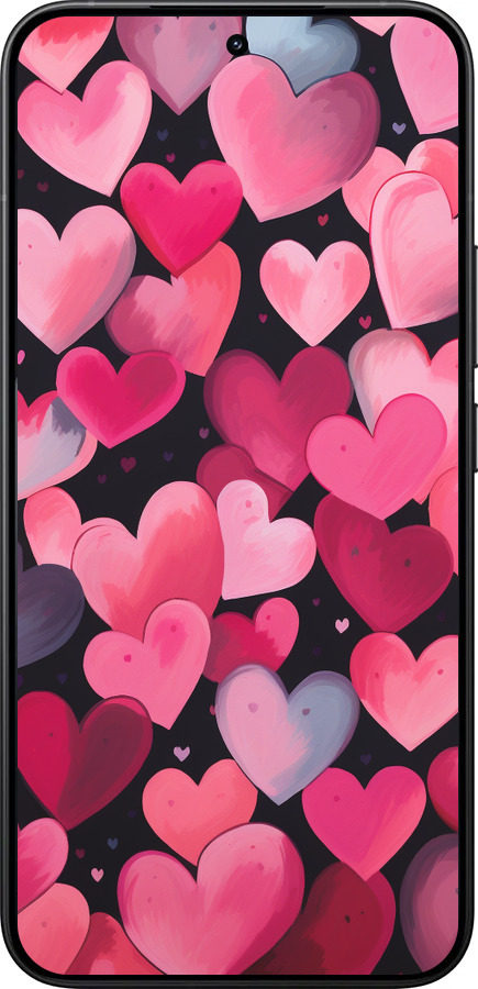 Силиконовый чехол Сердечки 4 для Xiaomi 15T Pro 5G - 5662u-4097 изображение 