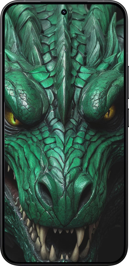 Силиконовый чехол Зелёный дракон v2 для Xiaomi 15T Pro 5G - 5817u-4097 изображение 