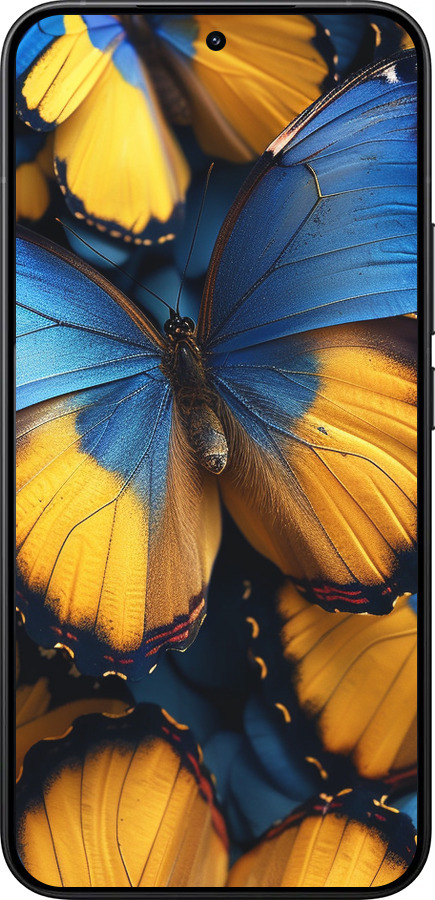 Силиконовый чехол Желто-голубые бабочки для Xiaomi 15T Pro 5G - 6046u-4097 изображение 