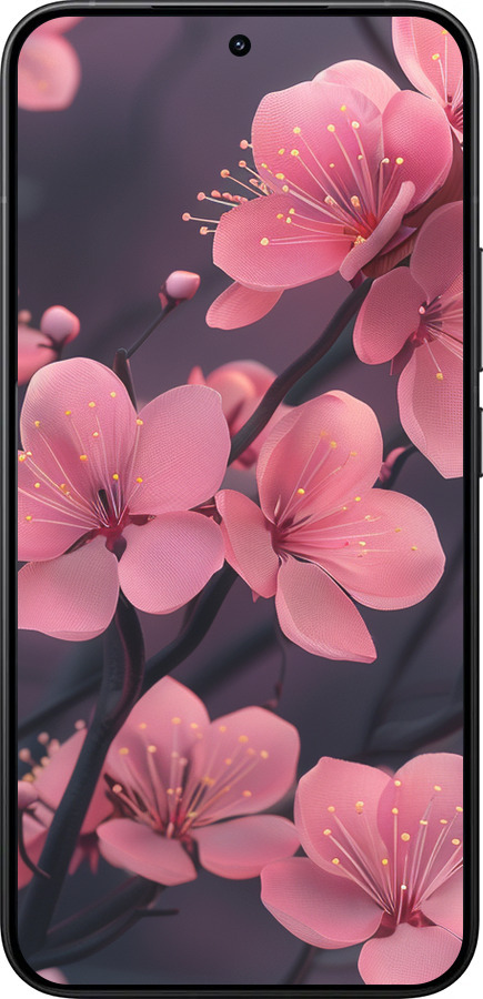 Силиконовый чехол Пурпурная сакура для Xiaomi 15T Pro 5G - 6075u-4097 изображение 