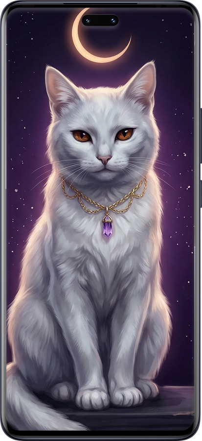 TPU чехол Mystic White Cat Gothic Dark Purple Gold для Xiaomi 13 Lite - 6805b-3017 изображение 