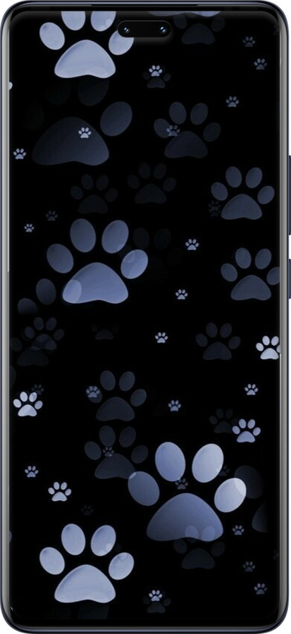 Силиконовый чехол С синими отпечатками лап для Xiaomi Civi 2 - 6441u-2917 изображение 