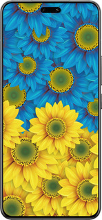 Силиконовый чехол Жёлто-голубые цветы для Xiaomi Civi 4 Pro - 1048u-3682 изображение 