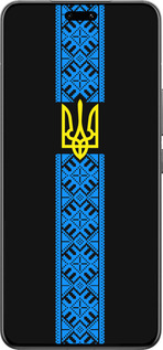 Силиконовый чехол Тризуб в вышиванке для Xiaomi Civi 4 Pro - 1158u-3682 изображение 