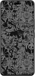 Силіконовий чехол Чорно-сірий стікер бомбінг для Xiaomi Civi 4 Pro - 2432u-3682 изображение 