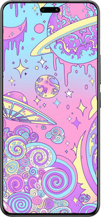 Силиконовый чехол Розовая галактика для Xiaomi Civi 4 Pro - 4146u-3682 изображение 