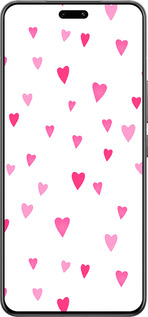 Силиконовый чехол Сердечки 2 для Xiaomi Civi 4 Pro - 4763u-3682 изображение 