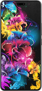 Силиконовый чехол Абстрактные цветы для Xiaomi Civi 4 Pro - 511u-3682 изображение 