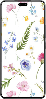 Силиконовый чехол Цветочный фон v2 для Xiaomi Civi 4 Pro - 5472u-3682 изображение 