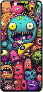 Силіконовий чехол Смішні монстри для Xiaomi Civi 4 Pro - 5549u-3682 изображение 