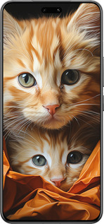 Силиконовый чехол Котики 2 для Xiaomi Civi 4 Pro - 5664u-3682 изображение 