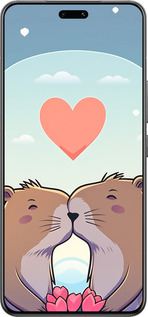 Силиконовый чехол Капибара любовь для Xiaomi Civi 4 Pro - 6027u-3682 изображение 