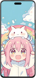 Силиконовый чехол Девочка аниме радуга для Xiaomi Civi 4 Pro - 6304u-3682 изображение 