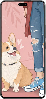 Силиконовый чехол Корги 3 для Xiaomi Civi 4 Pro - 6707u-3682 изображение 