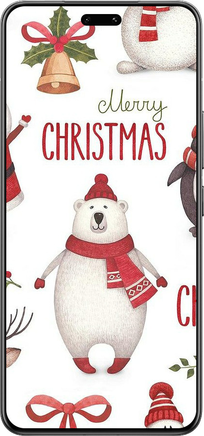 Силиконовый чехол Merry Christmas для Xiaomi Civi 4 Pro - 4106u-3682 изображение 