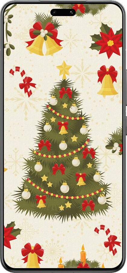Силиконовый чехол Новогодняя елка для Xiaomi Civi 4 Pro - 4198u-3682 изображение 