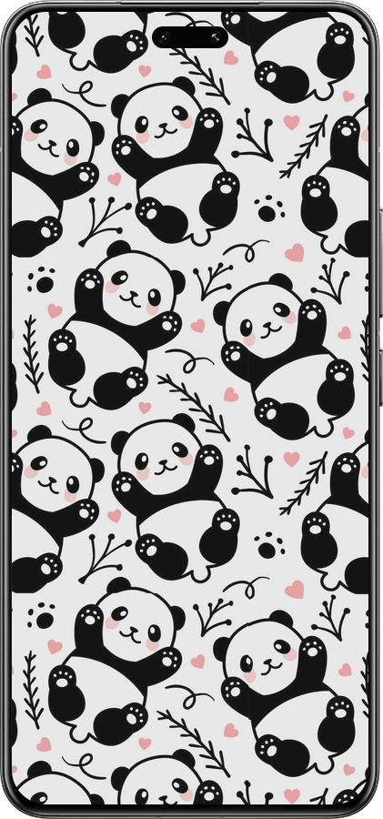 Силиконовый чехол Панды для Xiaomi Civi 4 Pro - 4318u-3682 изображение 