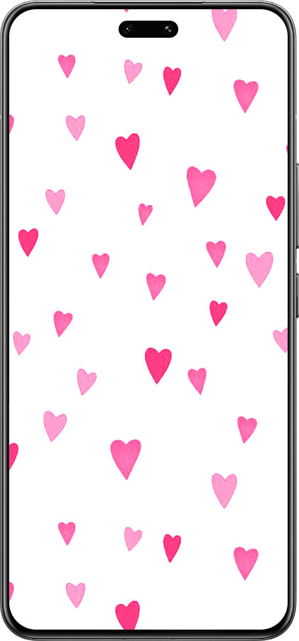 Силиконовый чехол Сердечки 2 для Xiaomi Civi 4 Pro - 4763u-3682 изображение 