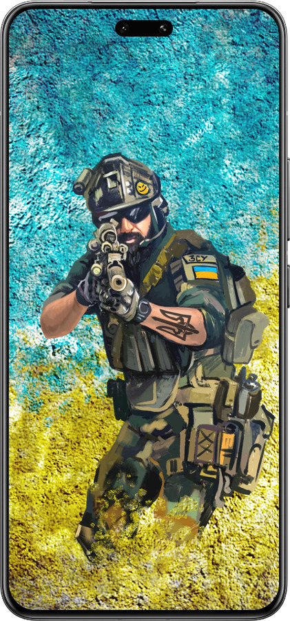 Силиконовый чехол Воин ЗСУ для Xiaomi Civi 4 Pro - 5311u-3682 изображение 