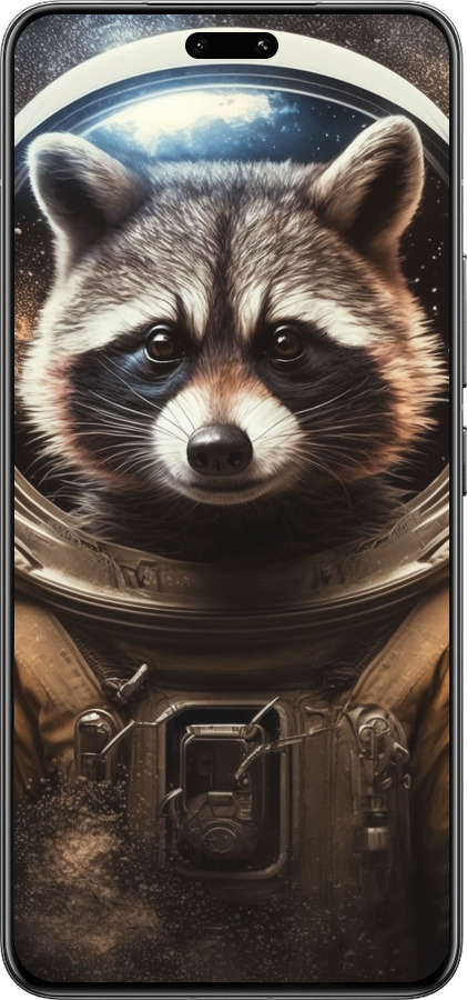 Силиконовый чехол Raccoon austronaut для Xiaomi Civi 4 Pro - 5581u-3682 изображение 
