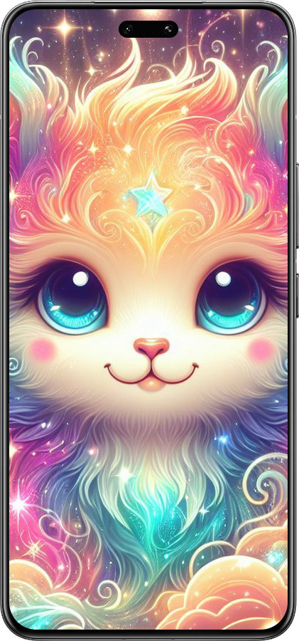 Силиконовый чехол Сказочный котенок для Xiaomi Civi 4 Pro - 5813u-3682 изображение 