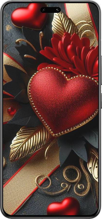 Силиконовый чехол Сердечки v2 для Xiaomi Civi 4 Pro - 5832u-3682 изображение 