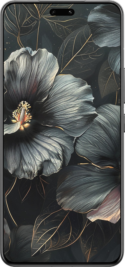 Силиконовый чехол Черные цветы для Xiaomi Civi 4 Pro - 6031u-3682 изображение 