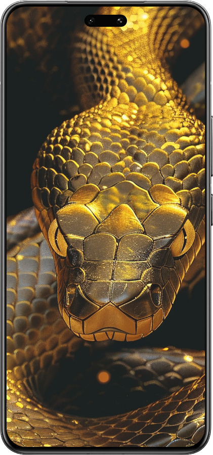 Силиконовый чехол Golden snake для Xiaomi Civi 4 Pro - 6072u-3682 изображение 