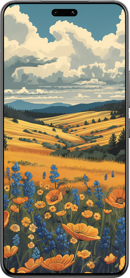 Силиконовый чехол Украинское поле для Xiaomi Civi 4 Pro - 6082u-3682 изображение 