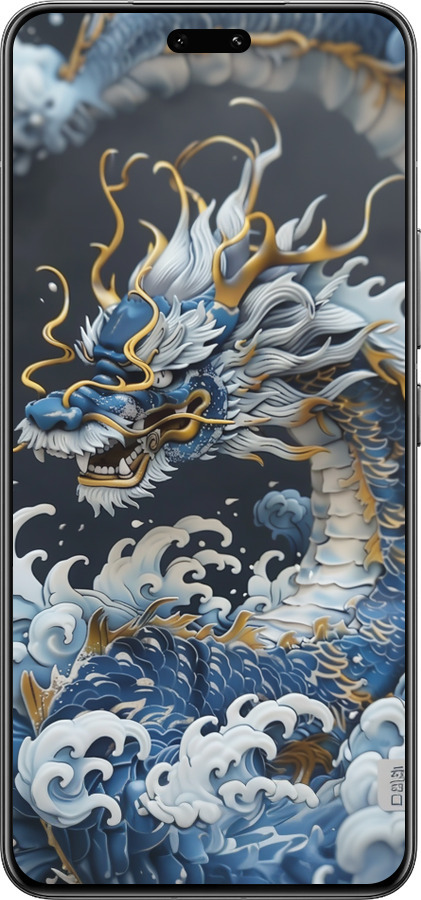 Силиконовый чехол Водяной дракон для Xiaomi Civi 4 Pro - 6113u-3682 изображение 