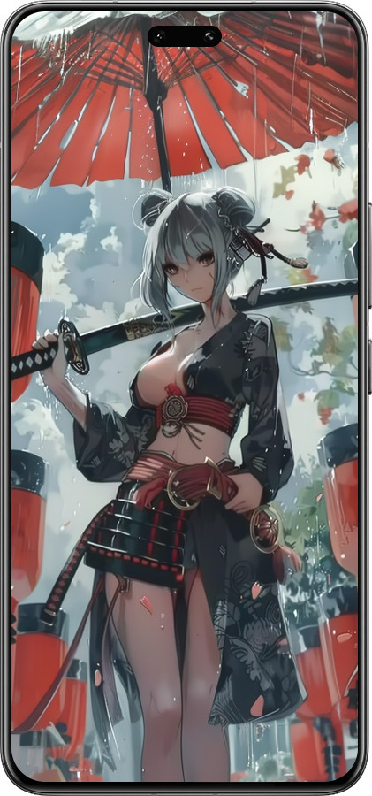 Силиконовый чехол Гейша-воин для Xiaomi Civi 4 Pro - 6124u-3682 изображение 