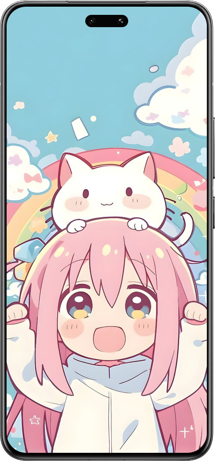 Силиконовый чехол Девочка аниме радуга для Xiaomi Civi 4 Pro - 6304u-3682 изображение 