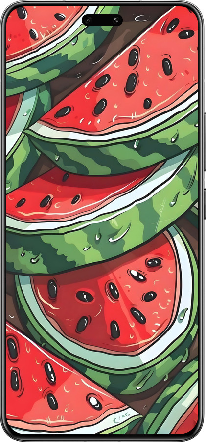 Силиконовый чехол Арбуз для Xiaomi Civi 4 Pro - 6315u-3682 изображение 