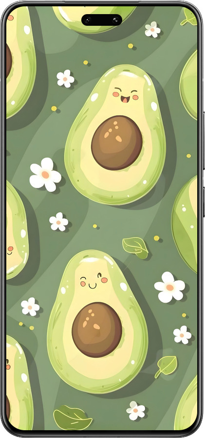 Силиконовый чехол Авокадо для Xiaomi Civi 4 Pro - 6380u-3682 изображение 