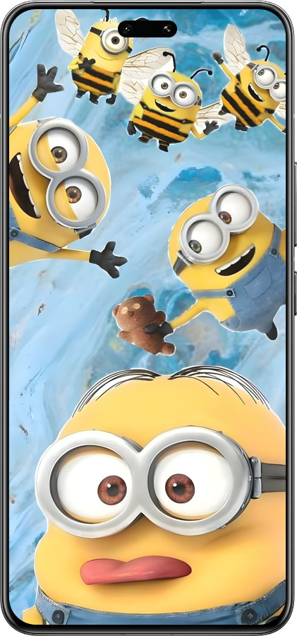 Силиконовый чехол Миньоны для Xiaomi Civi 4 Pro - 6386u-3682 изображение 