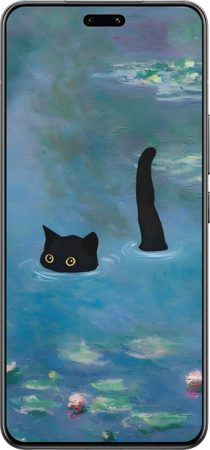 Силиконовый чехол С изображением кота и водяной лилии Monet для Xiaomi Civi 4 Pro - 6519u-3682 изображение 