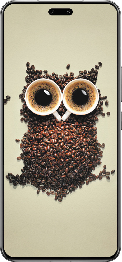 Силіконовий чехол Сова з кави для Xiaomi Civi 4 Pro - 777u-3682 изображение 