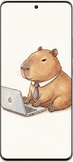 Силиконовый чехол Funny Capybara CEO Working для Xiaomi Civi - 6777u-2491 изображение 