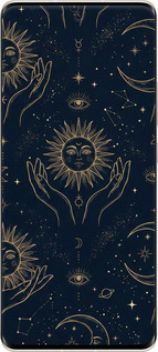 Силиконовый чехол Celestial Harmony: Sun & Moon Gold Mystic Pattern для Xiaomi Civi - 6778u-2491 изображение 