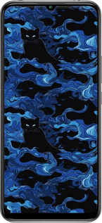 TPU чехол Візерунок чорних котів на блакитному фоні для Xiaomi Mi 10 Lite - 6525b-1924 изображение 