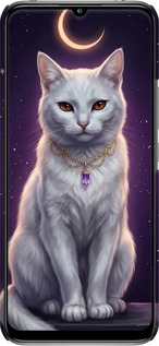 3D пластиковий матовий чехол Mystic White Cat Gothic Dark Purple Gold для Xiaomi Mi 10 Lite - 6805m-1924 изображение 