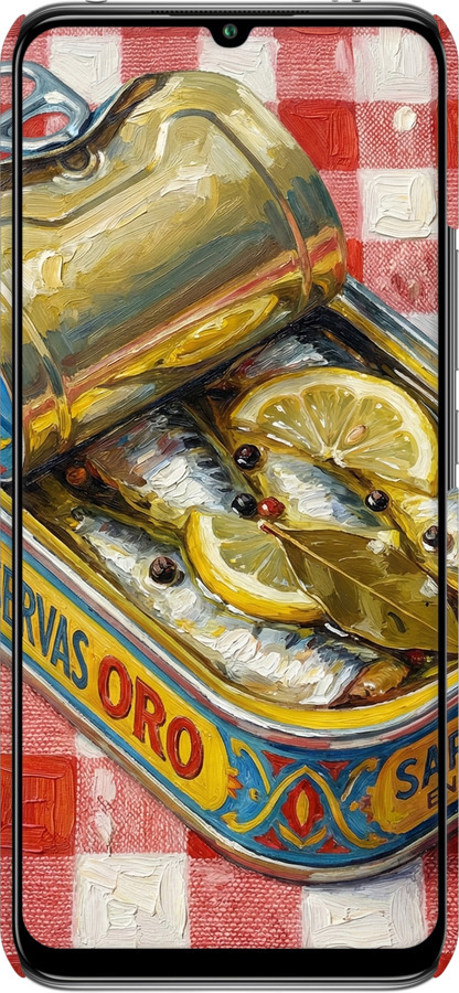 3D пластиковый матовый чехол Vintage Sardine Tin Phone для Xiaomi Mi 10 Lite - 6772m-1924 изображение 