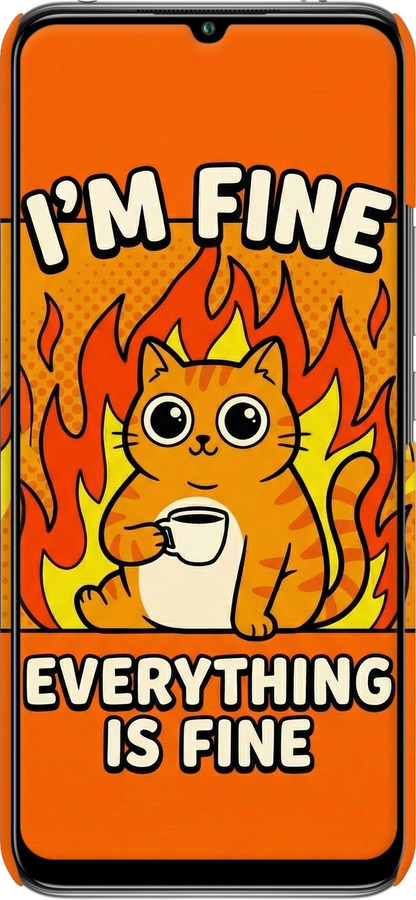 3D пластиковый матовый чехол Funny Cat для Xiaomi Mi 10 Lite - 6786m-1924 изображение 