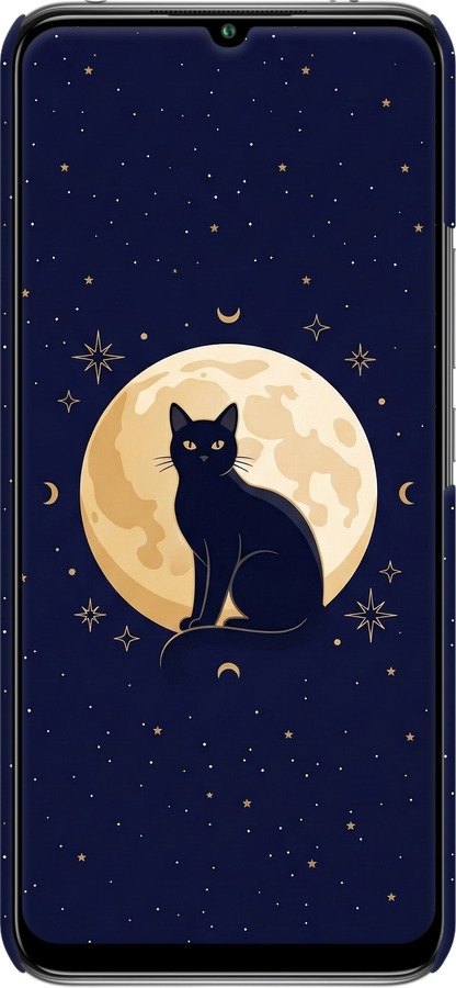 3D пластиковый матовый чехол Cute Cat Celestial/Witchy для Xiaomi Mi 10 Lite - 6787m-1924 изображение 