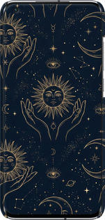 3D пластиковий матовий чехол Celestial Harmony: Sun & Moon Gold Mystic Pattern для Xiaomi Mi 10 Ultra - 6778m-2064 изображение 