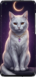 3D пластиковый матовый чехол Mystic White Cat Gothic Dark Purple Gold для Xiaomi Mi 10 Ultra - 6805m-2064 изображение 