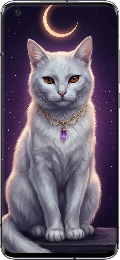 2D пластиковый чехол Mystic White Cat Gothic Dark Purple Gold для Xiaomi Mi 10 Ultra - 6805t-2064 изображение 