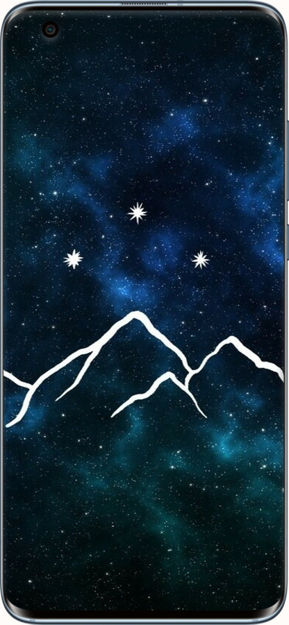 TPU чехол Гори та зірки намальовані на тлі галактики для Xiaomi Mi 10 - 6490b-1860 изображение 